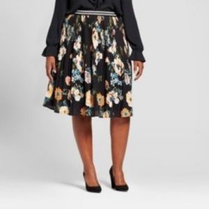Knee length floral skirt